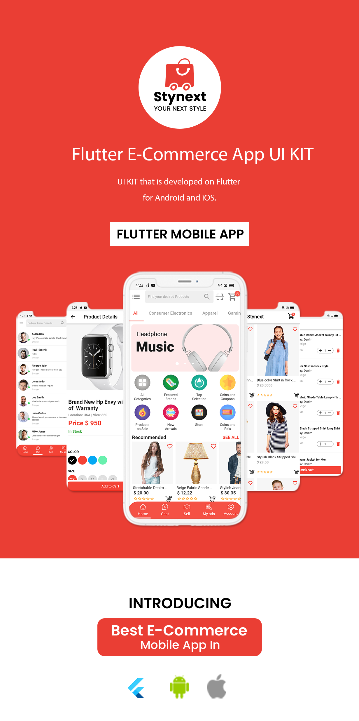 Stynext - Flutter Ecommerce App UI KIT Template (Android and IOS) - 1